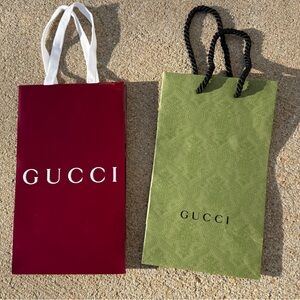 Gucci Red and Green Gift Bags ** Damaged **